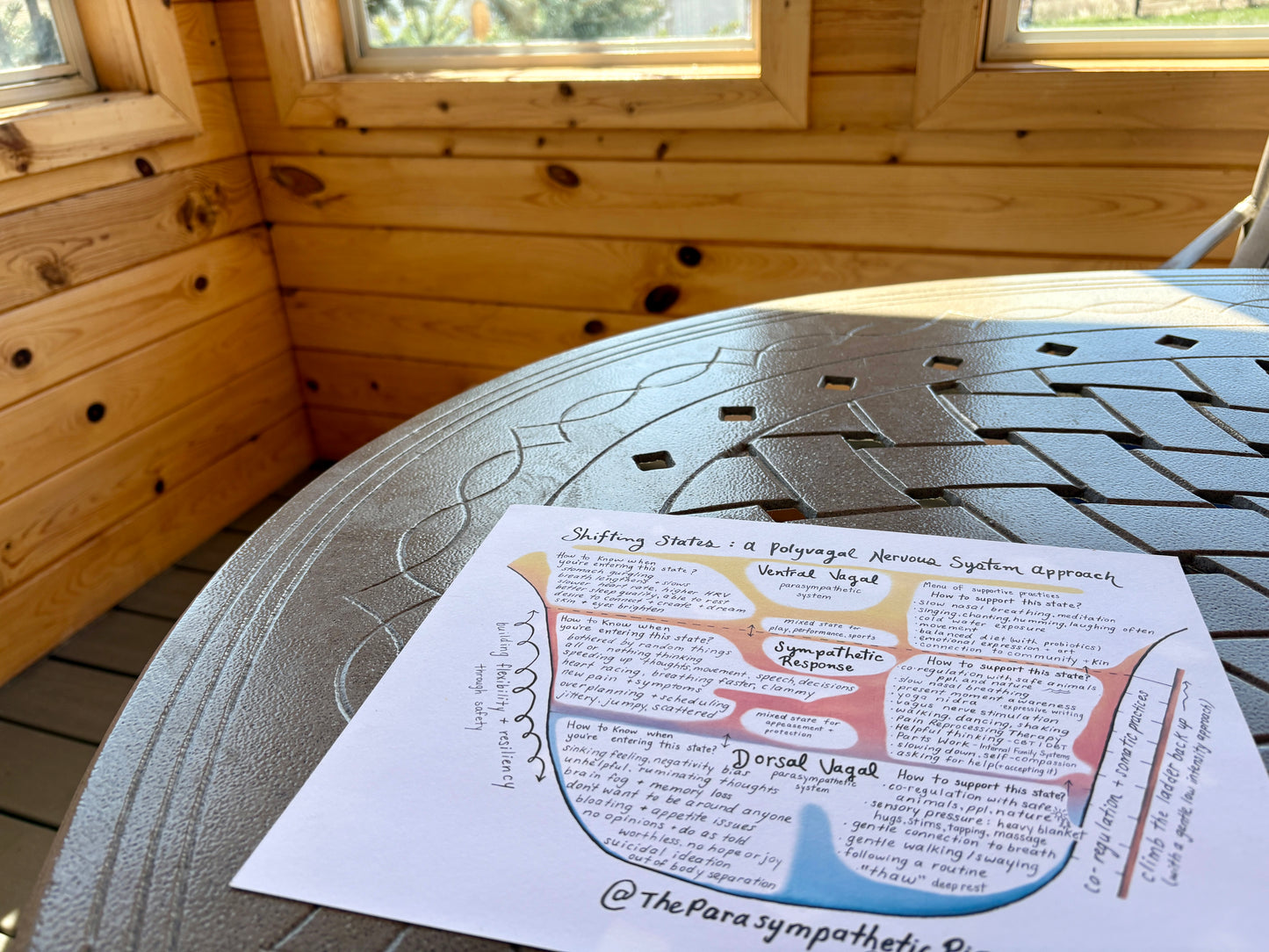 Trauma Healing Map | Autonomic Nervous System Regulation Poster | Stress Response Model Chart | Anxiety Treatment Guide & Education Aid
