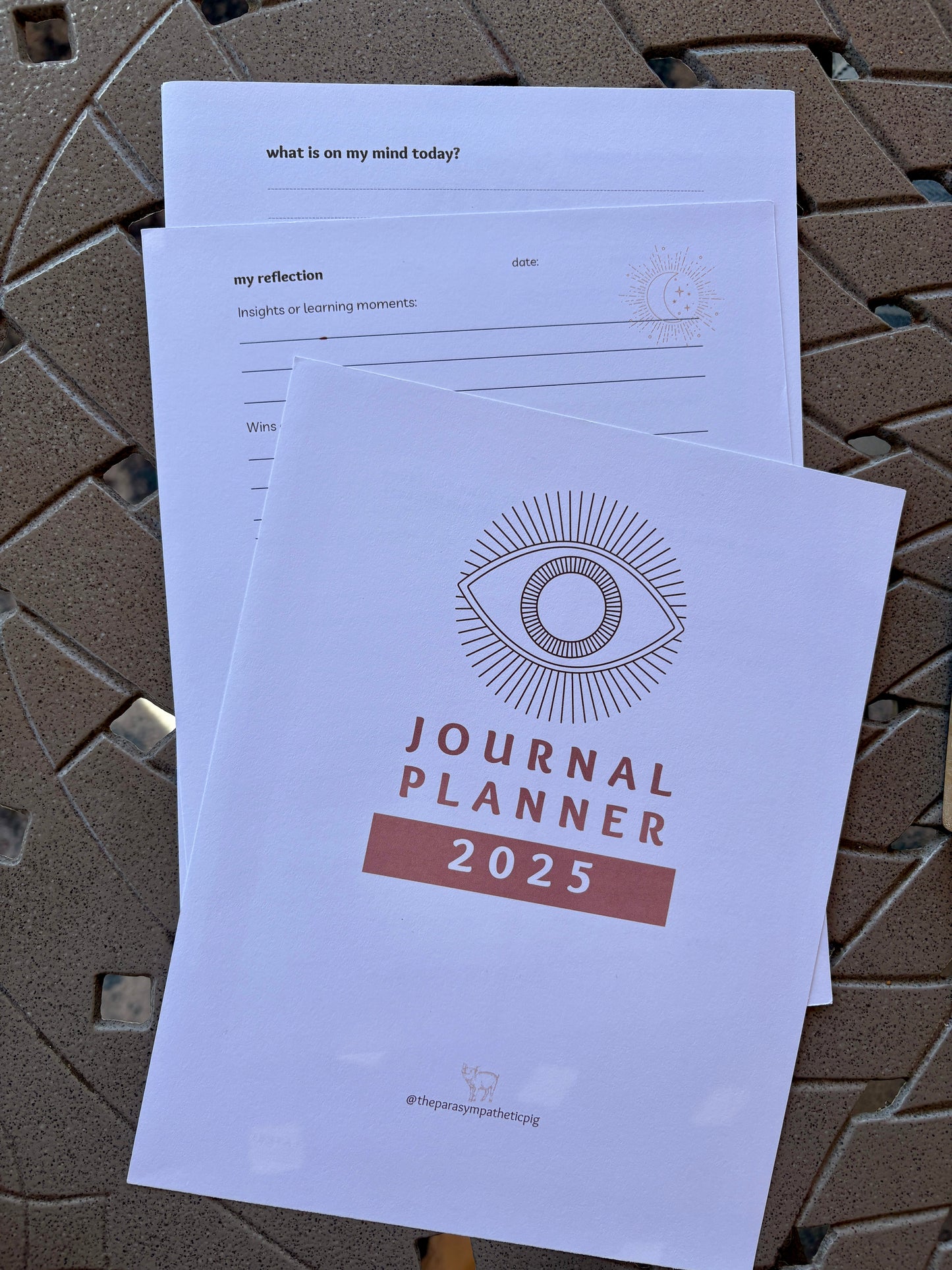 Daily Journal Planner for Anxiety Relief | Therapy & Mindfulness Journal | Chronic Illness Support | 2025 Calendar | Digital PDF Download