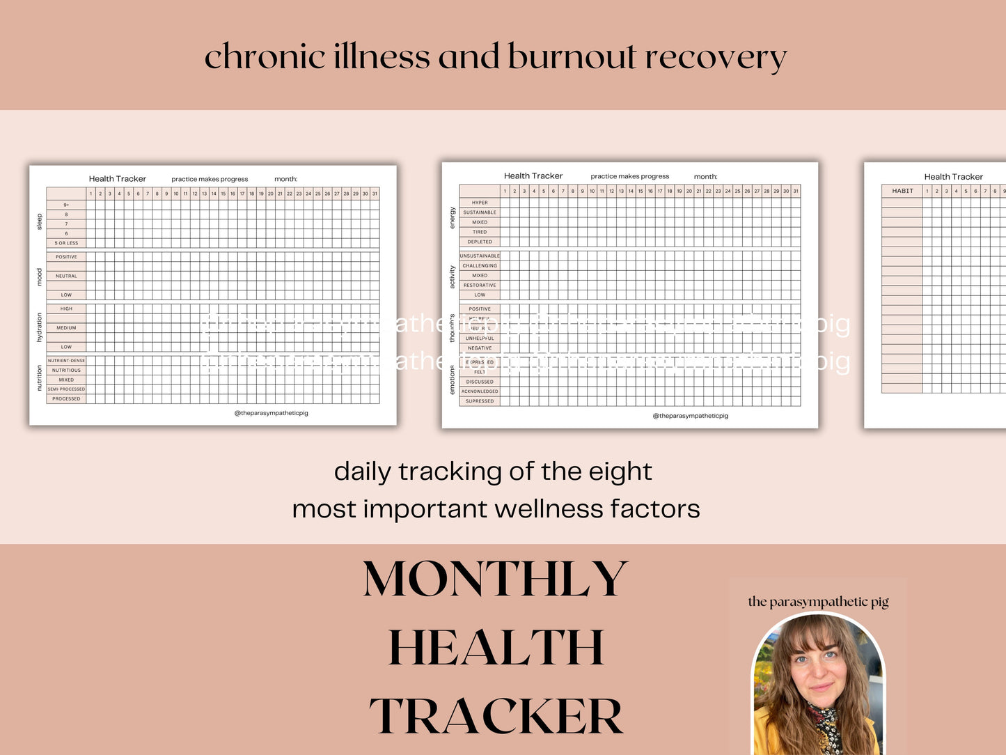 Long Covid Symptom Tracker | Wellness Chart | Daily Health Record | Chronic Pain Management | PDF Download | Invisible Illness Support