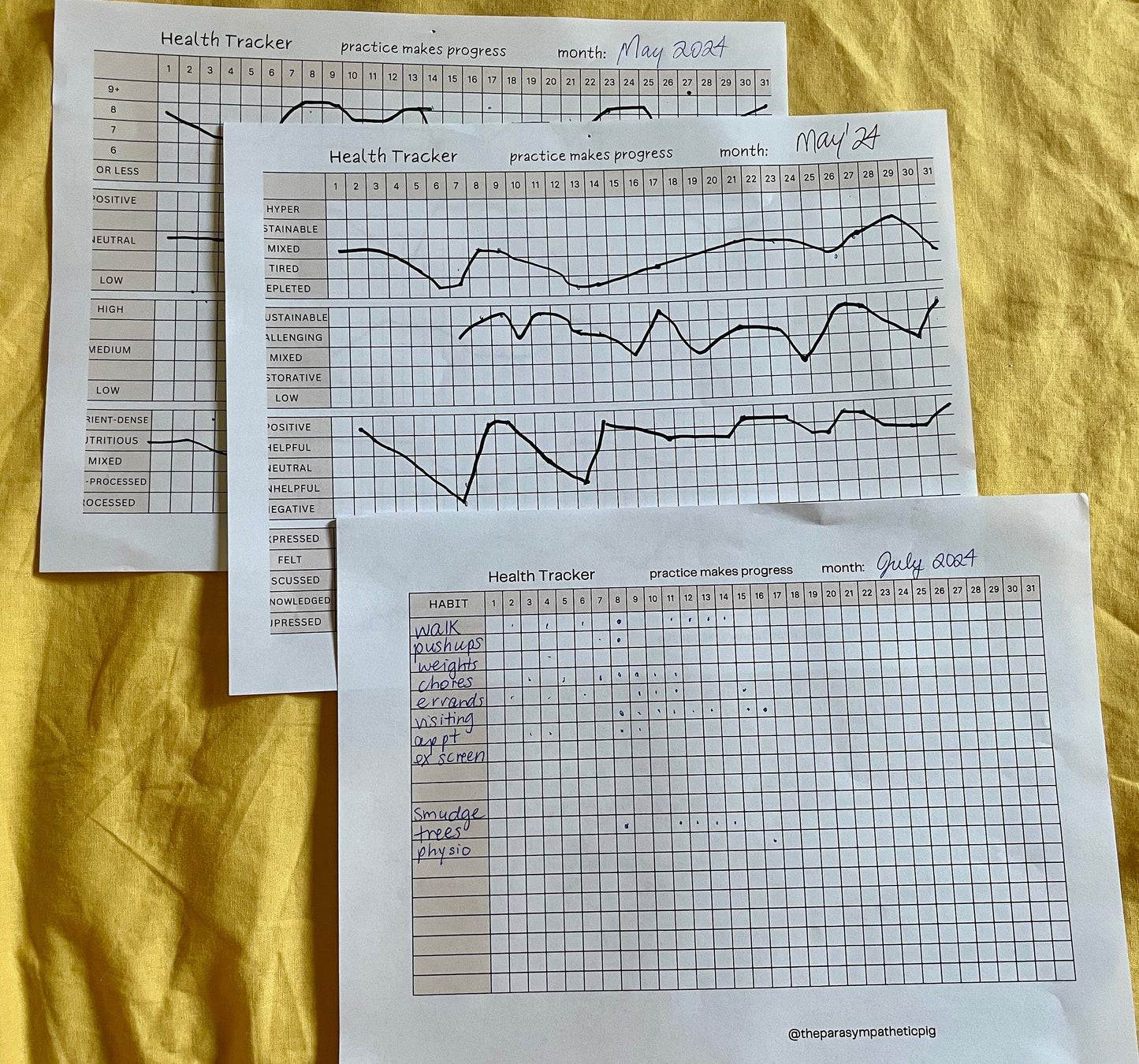 Long COVID Chronic Illness Wellness Tracker Template | A Daily Health Record for Tracking Symptoms, Energy, and Patterns