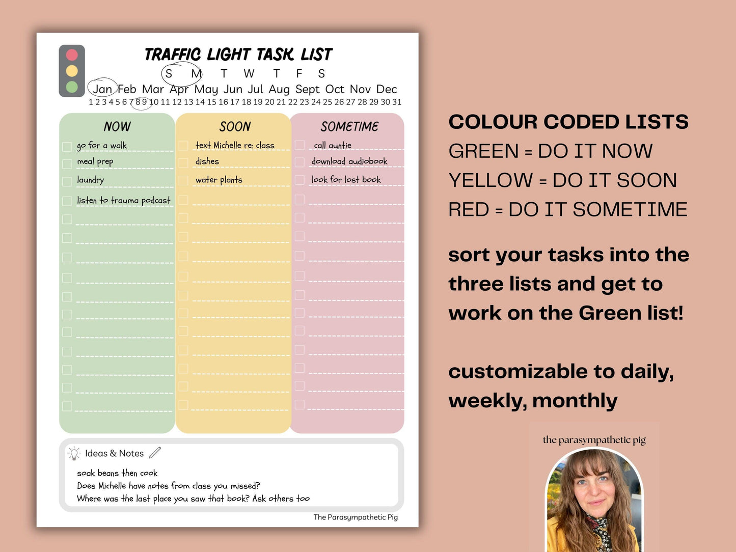ADHD To-Do List Template | Daily Planner & Task Organizer household | Study Aid for Students Adults | Neurodivergent Tools | PDF Download