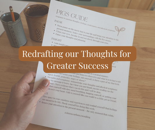 Redrafting our Thoughts for Greater Success