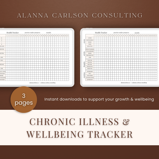 Long COVID Chronic Illness Wellness Tracker Template | A Daily Health Record for Tracking Symptoms, Energy, and Patterns