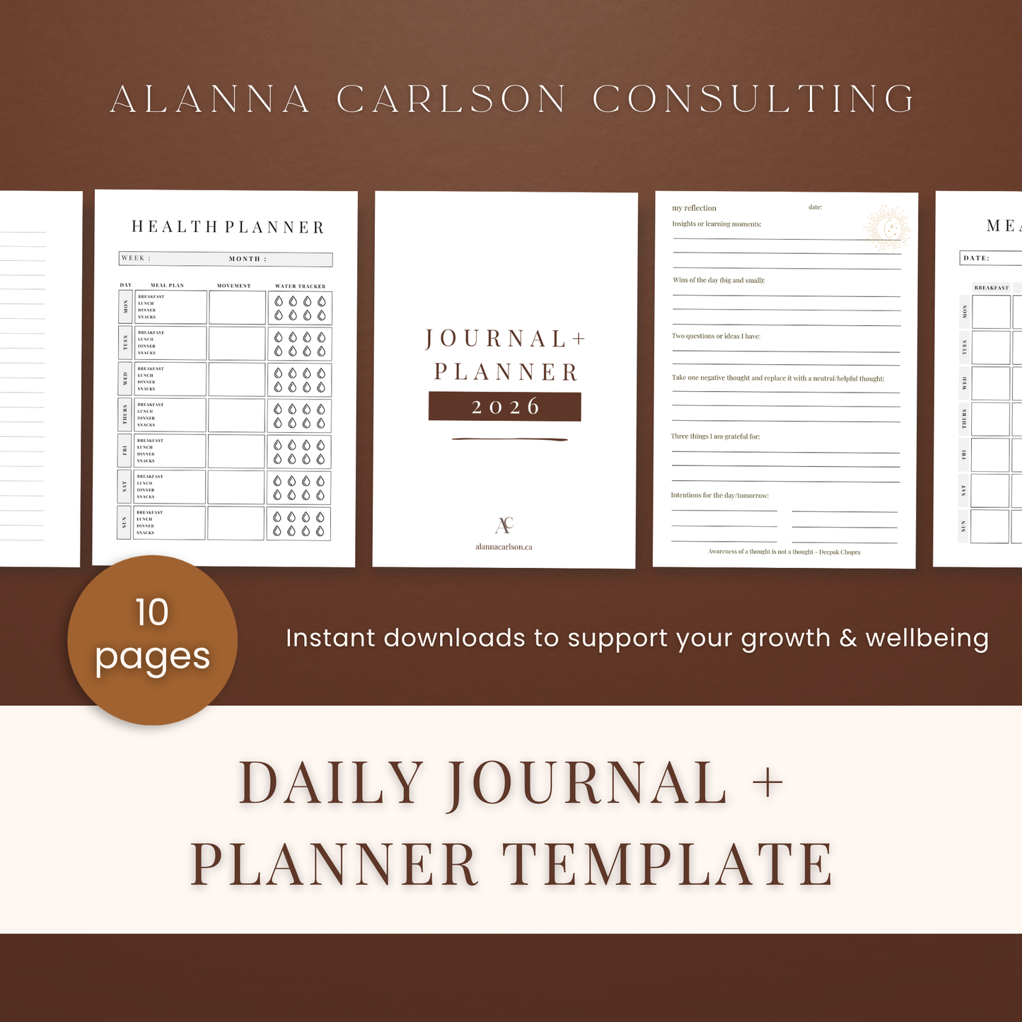 Daily Journal Planner Template | A Flexible Daily Planner for Anxiety, Chronic Illness, and Low-Capacity Days