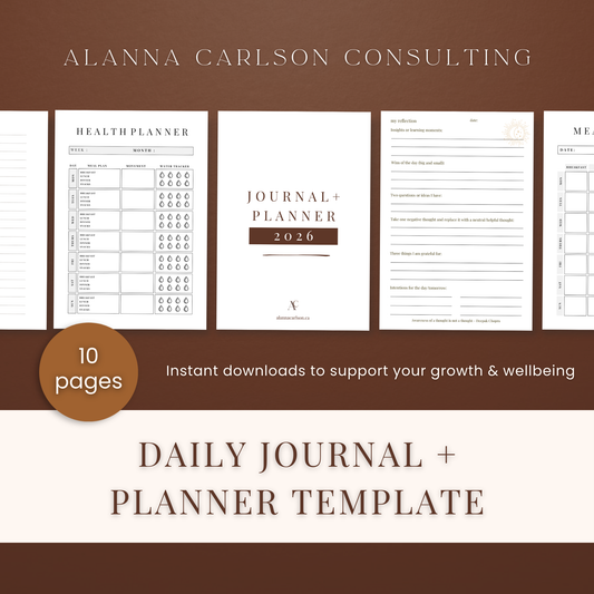 Daily Journal Planner Template | A Flexible Daily Planner for Anxiety, Chronic Illness, and Low-Capacity Days