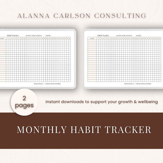 Monthly Wellness Tracker Template | A Simple Habit Tracker for Building Routines Without Pressure