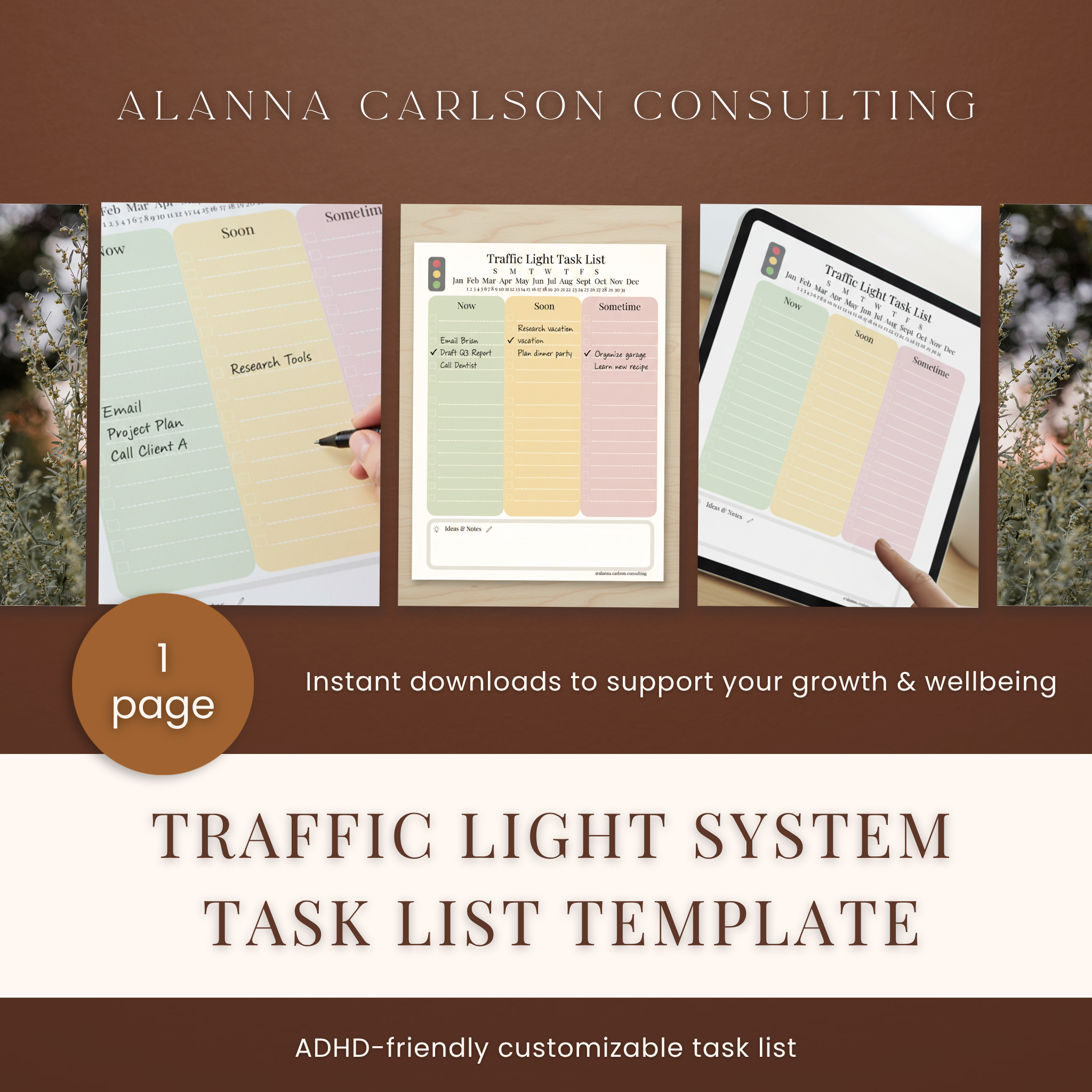 ADHD To-Do List Template (Traffic Light System) | A Simple Daily Task ...
