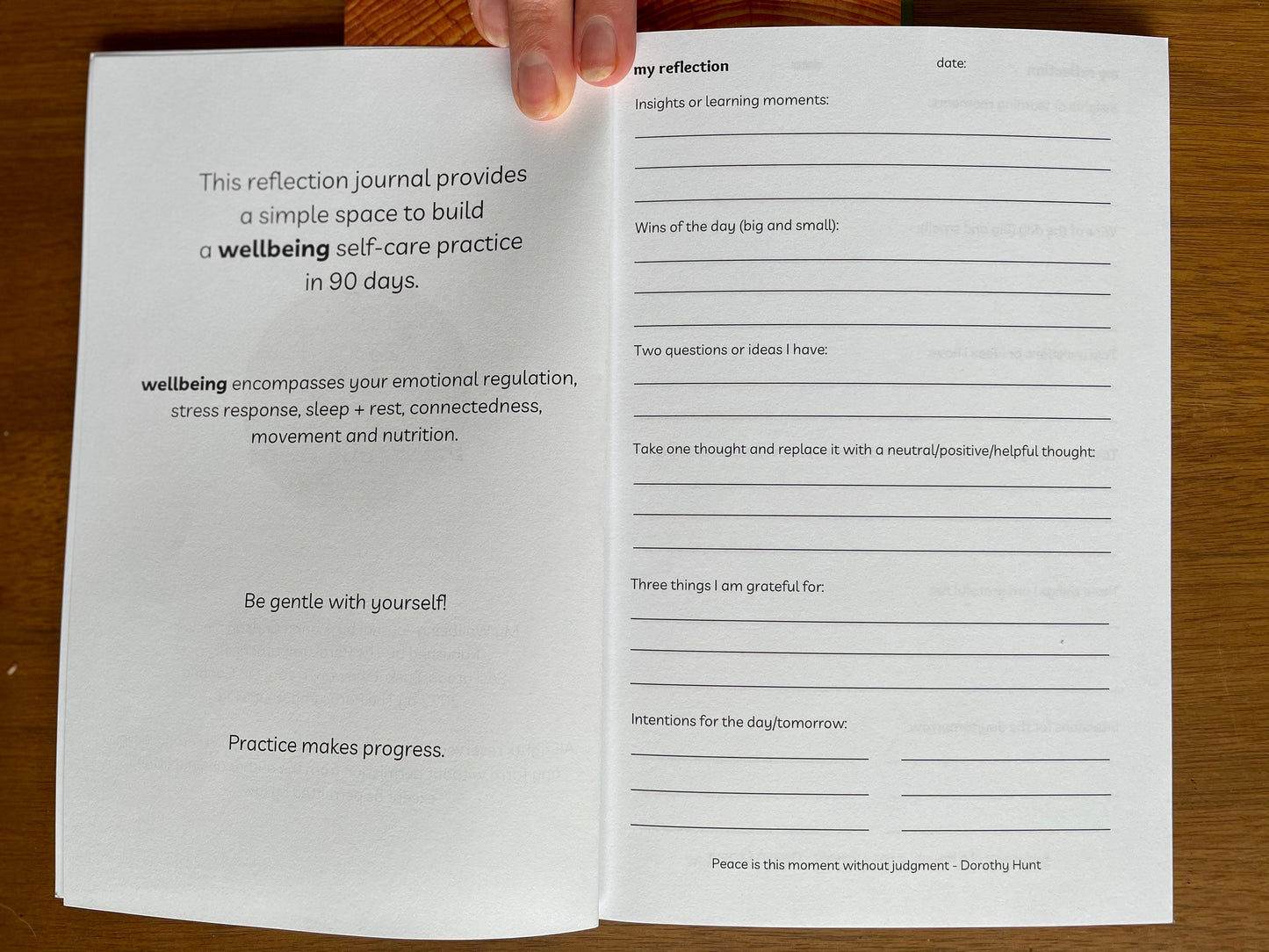 My Wellbeing Journal | Anxiety Relief Diary for Spoonie Healing Notes for Therapy Session | Workbook with Prompts for Self Care Planner