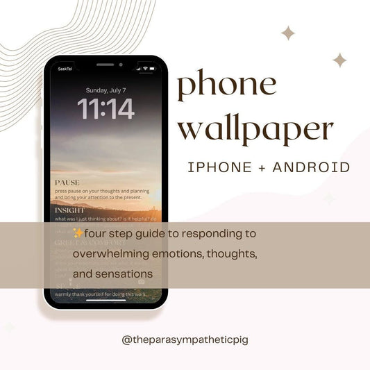 Anxiety Phone Wallpaper | Calm Background & Mindfulness Art | Stress Management Digital Design | Aesthetic Anxiety Treatment Screen Saver