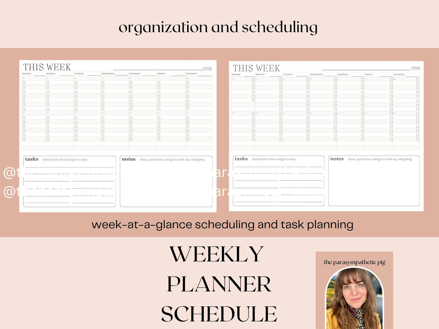 ADHD Weekly Planner | Daily Schedule Goal Tracker | Task List & Weekly Agenda | Digital PDF Printable | Sunday–Saturday Layout Undated