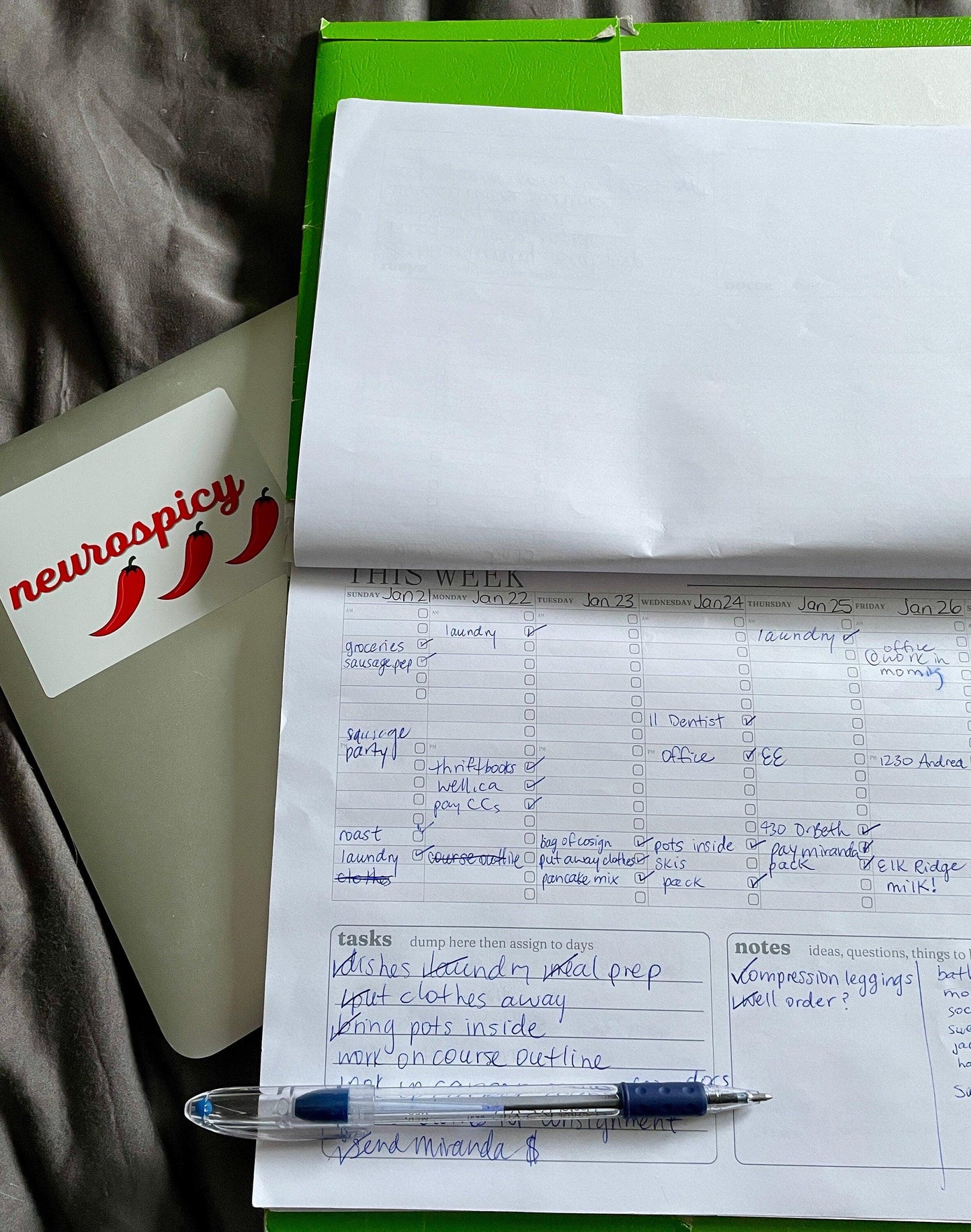 ADHD Weekly Planner | Daily Schedule Goal Tracker | Task List & Weekly Agenda | Digital PDF Printable | Sunday–Saturday Layout Undated