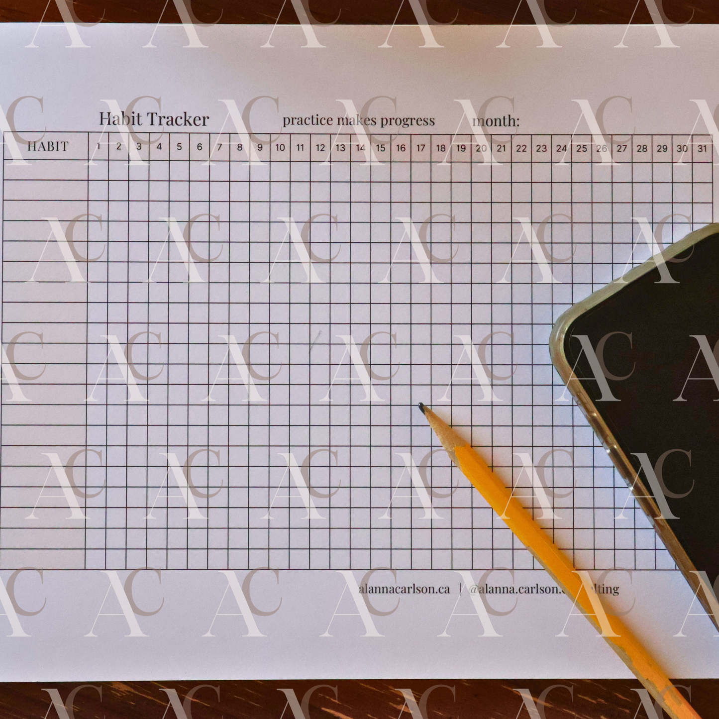 Monthly Wellness Tracker Template | A Simple Habit Tracker for Building Routines Without Pressure