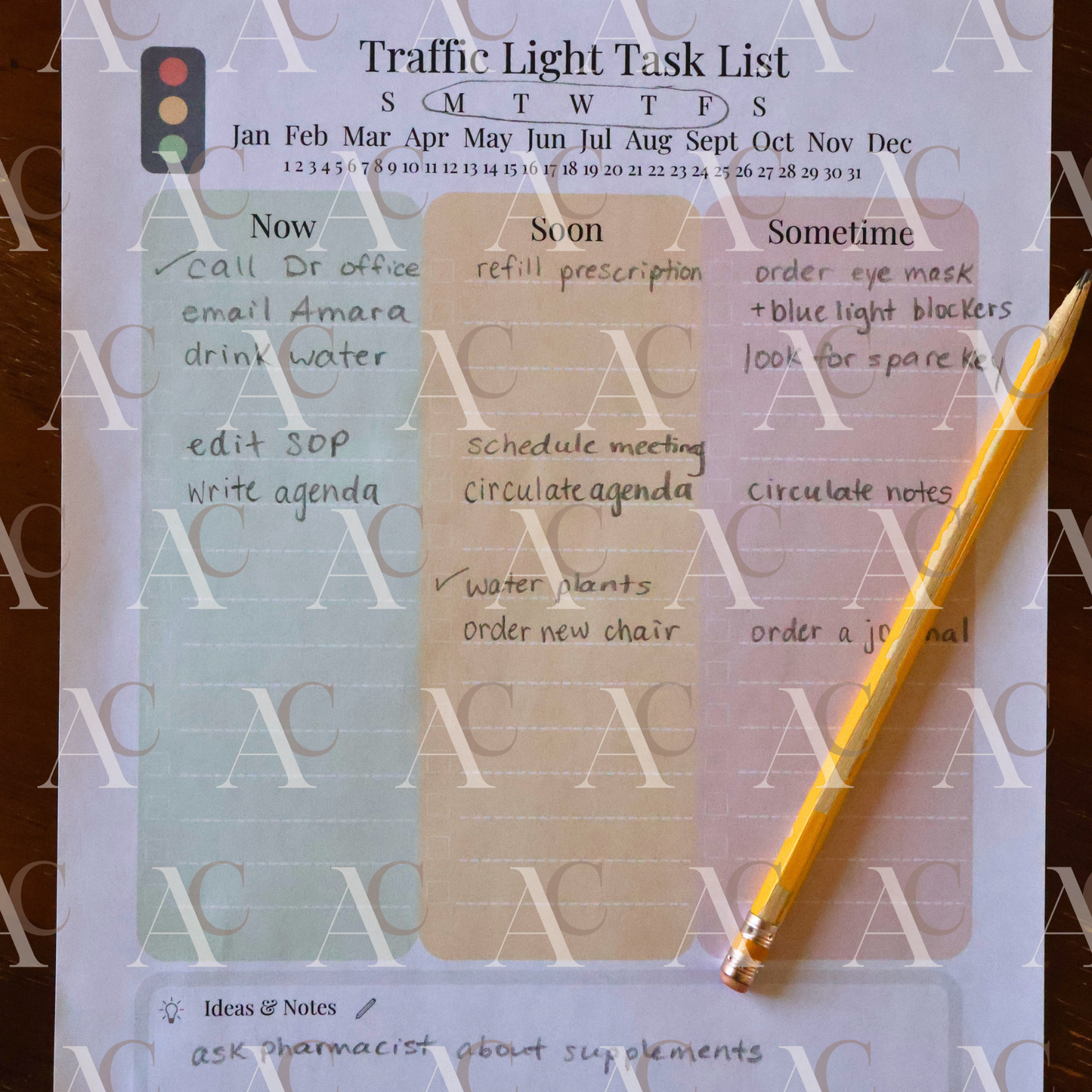 ADHD To-Do List Template (Traffic Light System) | A Simple Daily Task Management System for ADHD & Overwhelm